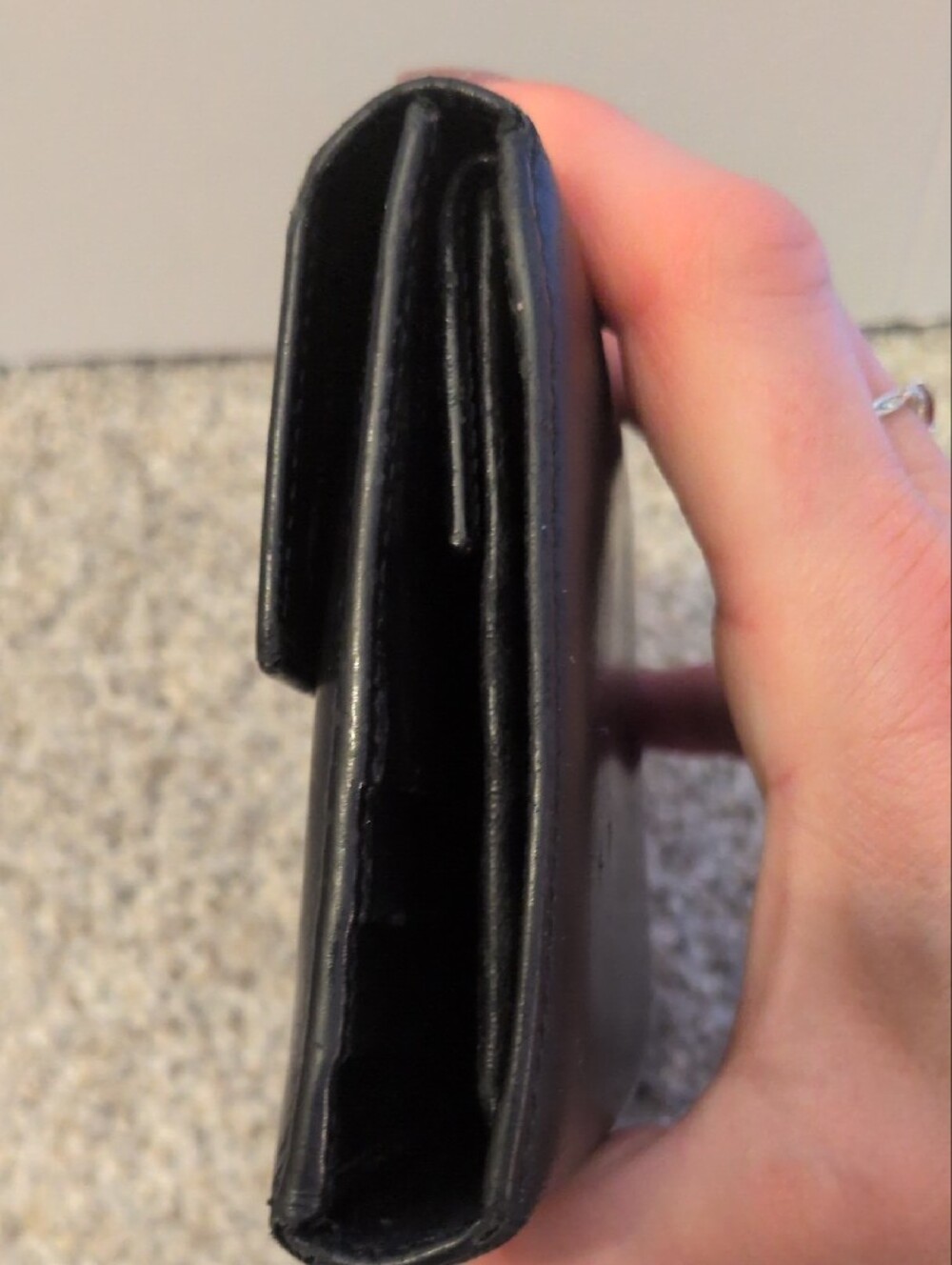 Vintage Prada Black Leather Wallet with Silver Logo Plate - Picture 14 of 16